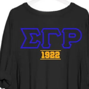 ชุดเดรสลำลองแขนยาวมีกระเป๋า Sigma Gamma Rho สำหรับผู้หญิง เสื้อผ้าชมรมพี่น้องชาวกรีก สวมใส่สบาย แฟชั่นทันสมัย รับผลิตตามสั่ง ขายส่ง - Product Image 3