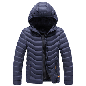 Fabricant de vestes d'hiver matelassées sur mesure, vente en gros de manteaux en duvet matelassés à capuche pour hommes, vêtements d'extérieur légers et chauds, veste d'hiver OEM - Product Image 1