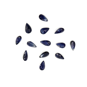 พลอยไพลินสีน้ำเงินธรรมชาติทรงลูกแพร์ขนาด 3x5 มม. แบบไม่ผ่านการปรับแต่ง, พลอยไพลินสีน้ำเงินธรรมชาติทรงเหลี่ยมสำหรับทำเครื่องประดับ - Product Image 6