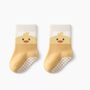 Chaussettes pour bébé en coton épais respirant antidérapant avec logo personnalisé pour garçons et filles de 0 à 3 mois et de 6 à 12 mois - Product Image 3