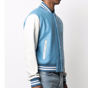 Unisex Varsity Baseball <b>Jacket</b> 100% Wool <b>Waterproof</b> Breathable Reversible Windproof Eco-Friendly Anti-UV Streetwear <b>Winter</b> Stand - Product Image 6