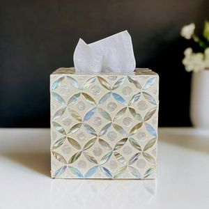 High quality hotel amenities Artisan-Made MOP Tissue <b>Box</b> for Living Room or <b>Vanity</b> Use - Product Image 2