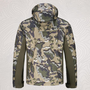Ensemble de vêtements de chasse imperméables pour hommes, camouflage bionique, équipement tactique silencieux, veste et pantalon camouflage camouflage résistant au vent pour l'extérieur - Product Image 4