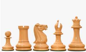 Jeu d'échecs Staunton vintage taille tournoi, 4,5 pouces (King), en bois d'olivier vert et jaune, au meilleur prix - Product Image 2