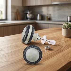 Ba Marble Cabinet <b>Knobs</b> Round Modern Kitchen <b>Dresser</b> Home Office Furniture Handles Durable Eco-Friendly - Product Image 4