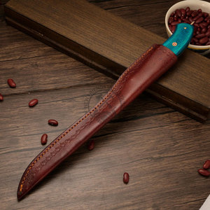 Couteau à fileter le poisson en acier Damas neuf, avec manche en Pakkawood, lame forgée à la main de 8 pouces, ambidextre, multi-usages pour les campeurs - Product Image 6