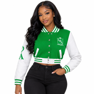Haut court à motif uni Iota Phi Lambda avec boutons décoratifs, taille naturelle, respectueux de l'environnement - Product Image 1