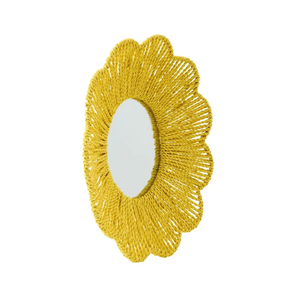 Nuevo Espejo Decorativo Redondo de Seagrass con Borde Festoneado para Sala de Estar, Dormitorio, Baño y Entrada, Procedente de Vietnam - Product Image 5