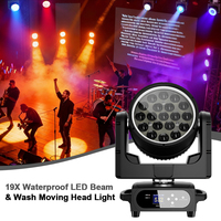 SHEHDS IP66 Luz de Escenario Móvil Beam Wash 19x25W RGB DMX512 Luces DJ para KTV Fiesta Bar Concierto