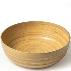 Grand saladier en bambou naturel, centre de table pour comptoir de cuisine, rangement de fruits et légumes, décoration intérieure, cadeau écologique - Product Image 1