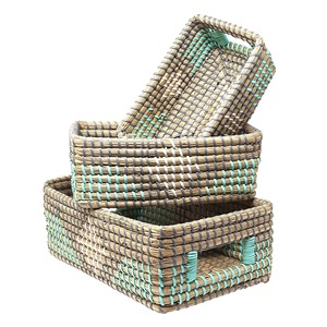 Set Of 3 Seagrass Shelf <b>Basket</b> Handmade <b>Storage</b> <b>Basket</b> Wholesale eco-friendly Made in Viet Nam - Product Image 1