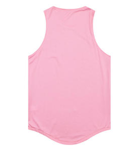 Camiseta sin mangas morada para hombre High Street, cuello redondo, transpirable, de punto, color liso, informal, para entrenamiento, 100% poliéster micro malla - Product Image 3