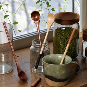 Ensemble de cuillères à salade en bois, design le plus récent, écologiques, ustensiles en bois manuels pour servir et mélanger, compatibles lave-vaisselle et four, compatibles micro-ondes - Product Image 6