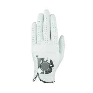 Gants de golf pour hommes en cuir de mouton de qualité supérieure Nayab Industries, blancs, antidérapants, avec design camouflage sublimé, fermeture robuste à boucle et crochets. - Product Image 6