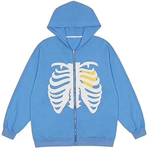 Sweat à capuche XL délavé style vintage en polaire polyester/nylon doublé, écologique, pour homme, style urbain décontracté, épais, directement de l'usine - Product Image 3