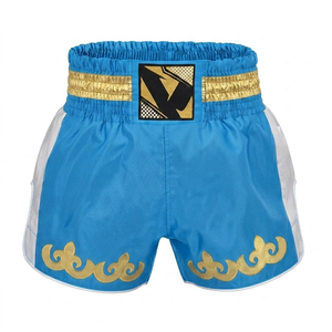 Shorts de Muay Thai de qualité professionnelle Elite Striking Gear avec détails brodés en 3D et impression sublimée vibrante - Product Image 2