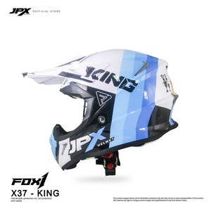 El casco JPX Fox1 Motif X 37 Supermoto Cross ofrece una protección superior y un estilo audaz para la mejor experiencia de motocross. - Product Image 4