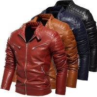 Dernière conception, nouvelle arrivée, veste en cuir de qualité supérieure, veste en cuir élégante pour homme, best-seller, veste zippée en cuir lavé pour l'hiver
