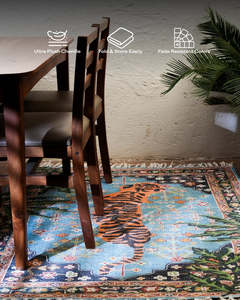 Tapis moderne en polyester à imprimé animal, avec franges, lavable, antidérapant, pour la maison, la chambre, le salon, le couloir - Product Image 4