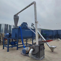 Broyeur-mélangeur vertical auto-amorçant intégré, équipement de mélange et de broyage d'aliments pour volailles et bétail, capacité de 500 kg à 1000 kg