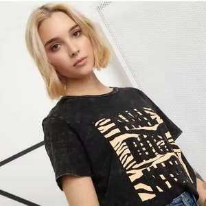 Wholesale Women Ladies 100% Cotton T Shirt Modern Fashionable Design High Quality Luxury <b>Tshirt</b> for Women's T-Shirt - Product Image 5
