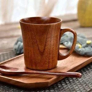 Natural Acacia Wood Wooden Coffee Cup Eco Friendly Handmade Tea cup Mug Reusable Kitchen <b>Drinkware</b> Factory Price - Product Image 1