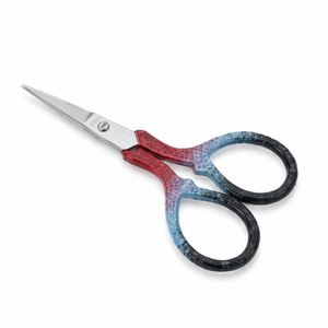Ciseaux multi-usages, lame en acier inoxydable, manche rouge et bleu, bord lisse, outils de bricolage, couture, découpe, OEM - Product Image 2