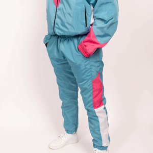 Blouson Racer Color Block Femme Coupe-Vent à Fermeture Éclair Manches Longues Col Rabattu Léger Printemps Bleu Rose Blanc - Product Image 2