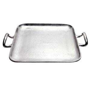 <b>Hand</b> finished <b>cast</b> aluminum trays with refined texture stable base and lasting strength for elegant serving and table use - Product Image 2