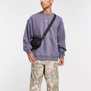 Sweat-shirt délavé à l'acide pour homme, impression sérigraphique personnalisée, excellente qualité, coupe ample, streetwear pour l'automne, motif uni – Grande Vente - Product Image 4