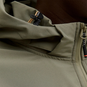 Chaqueta Cortavientos Impermeable con Capucha para Hombre, Color Verde Oliva, Ropa Deportiva Informal para Exteriores, Corte Regular, Cierre de Cremallera - Product Image 6