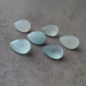 Aguamarina Natural, Corte Facetado en Forma de Pera, Gema Calibrada |   Piedras Sueltas para Joyería, Disponibles en Todos los Tamaños - Product Image 4
