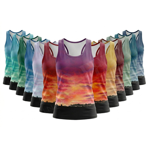 Premium Quality Custom Material Polyester Tank <b>Top</b> Moisture Wicking Quick Dry Custom Made Athletic Workout Gym Sleeveless Shirt - Product Image 1