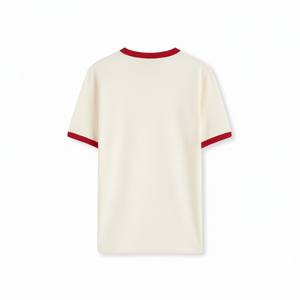 T-shirt décontracté pour homme à manches courtes en coton et polyester, coupe ajustée, uni, respirant, écologique, séchage rapide, 220 grammes, col rond - Product Image 3
