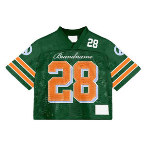 Camiseta Deportiva Retro de Fútbol Americano y Fútbol Soccer, Personalizada OEM, de Alta Calidad, en Malla de Poliéster, Estilo Holgado, Corta, Tallas Grandes, para Verano - Product Image 5