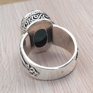 Bague en argent sterling 925 avec cabochon en pierre de lune, fabrication artisanale, fabricant de bijoux sur mesure - Product Image 2