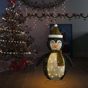 4 ft tessuto di lusso LED pinguino figura decorativa natale neve tessuto di lusso pinguino decorazioni natalizie - Product Image 3