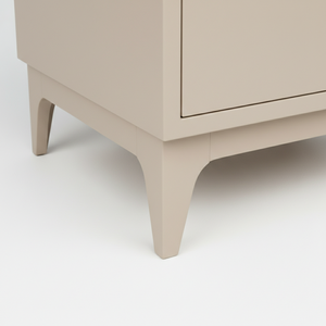 Table d'appoint/chevet moderne avec 2 tiroirs, en chêne massif écologique, design dynamique pour salles à manger et espaces de vie - Product Image 5