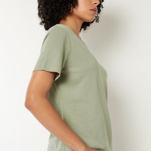 Camiseta de Algodón Ecológico para Mujer, Lisa, Cómoda, Corte Ajustado, para Uso Diario - Product Image 1