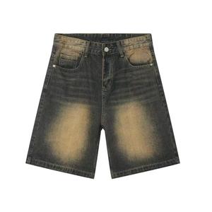 Pantalones Cortos de Mezclilla Holgados Estilo Hip Hop para Hombre, Ropa Urbana, Diseño Personalizado, Pantalones Cortos de Mezclilla Gruesa - Product Image 5