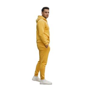 ชุดฮู้ดดี้ผู้ชายสีเหลืองหลากสี ลายเรียบ ชุดกีฬาออกกำลังกาย รับทำโลโก้ แบรนด์ส่วนตัว - Product Image 3