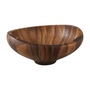 Ensemble de saladiers en bois d'acacia de haute qualité, design moderne, bols de service pour cuisine et salle à manger, faits à la main au Vietnam, personnalisables, pour fêtes et événements. - Product Image 1