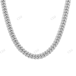 12MM 22" Gold Plated Fully Iced Miami Cuban Link <b>Chain</b> <b>Rapper</b> VVS D Moissanite Sterling Silver Hip Hop Necklace - Product Image 2