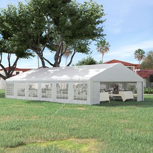 Tendone per Matrimoni ed Eventi 39 x 23 piedi, Grande Gazebo da Esterno Bianco con Pareti Laterali Rimovibili e Finestre per Carport e Matrimoni - Product Image 2