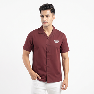 <b>Men</b> Boxy Fit Short Sleeve Camp Collar Cotton Casual Button Down <b>Shirt</b> Solid Color Cotton <b>Shirt</b> For <b>Men</b> - Product Image 4