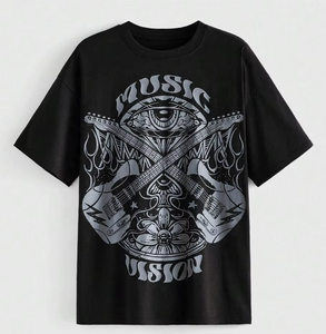 Camisetas de Hombre de Talla Grande, Transpirables y Ecológicas, de Pana en la Parte Delantera, con Estampado, Manga Corta, de Pakistán - Product Image 6