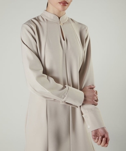 Robe longue élégante pour femme style Abaya de Dubaï 2026 avec col mandarin et découpe clé, vêtement et accessoire islamique traditionnel - Product Image 2