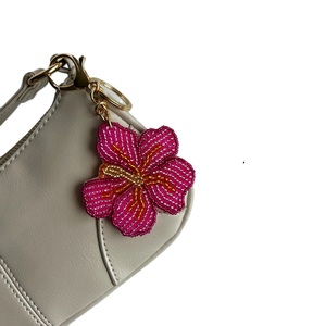 Handmade Luxury Metal Carabiner Keychain with Colorful Floral Design Stylish Embroidery for Bags & Keys - Product Image 5