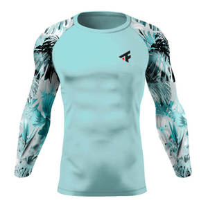 Camiseta Deportiva Rash Guard para Hombre, Último Diseño, Color Personalizado, Mangas Largas, con Logotipo Personalizado - Product Image 1