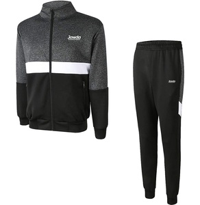 Costumes de jogging en molleton de coton XL pour hommes, logo personnalisé, vêtements de sport de fitness à fermeture éclair complète, survêtement d'hiver de grande taille pour adultes, vente en gros - Product Image 1